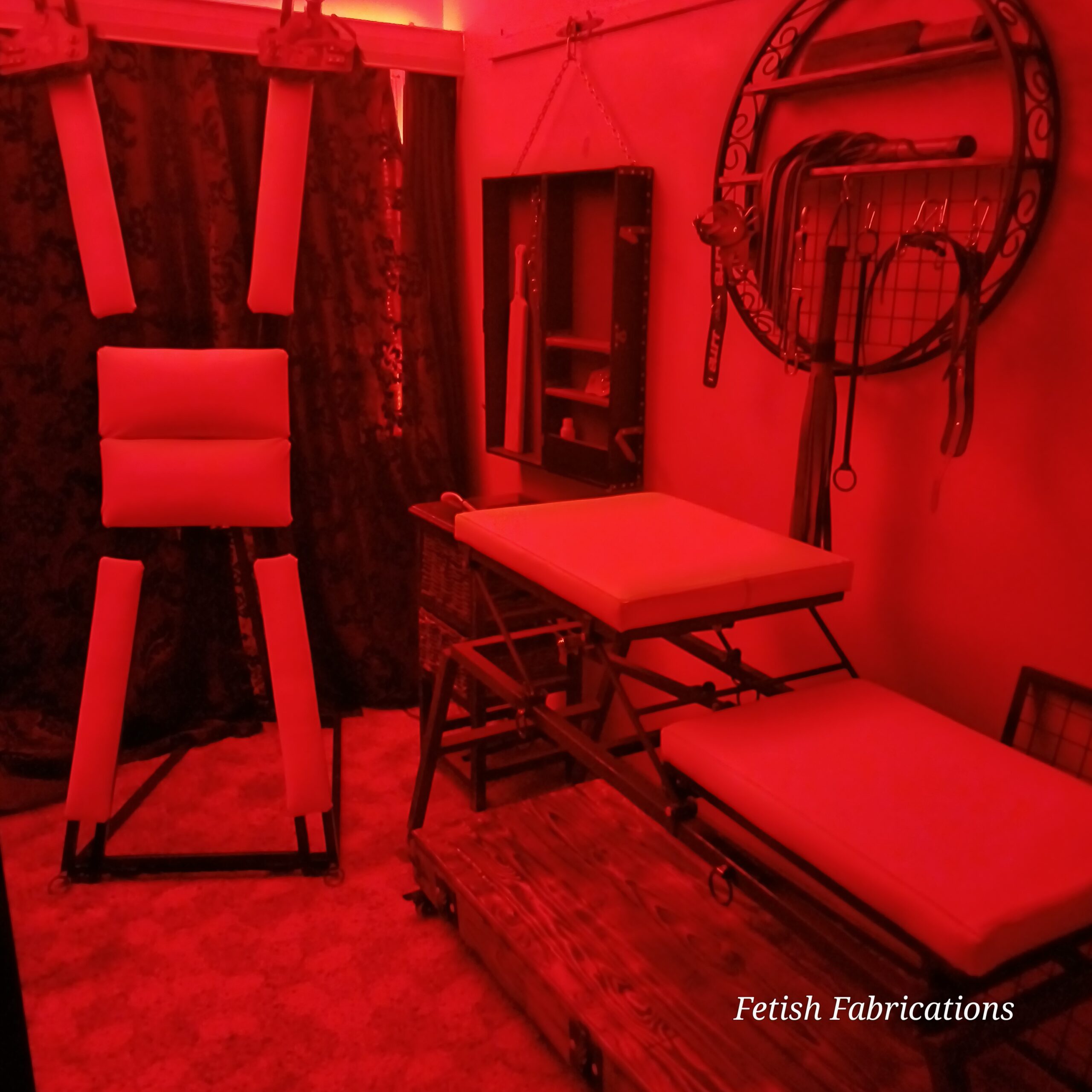 BDSM beginner guide South Africa: real Fetish Fabrications furniture in a private play space, Gauteng
