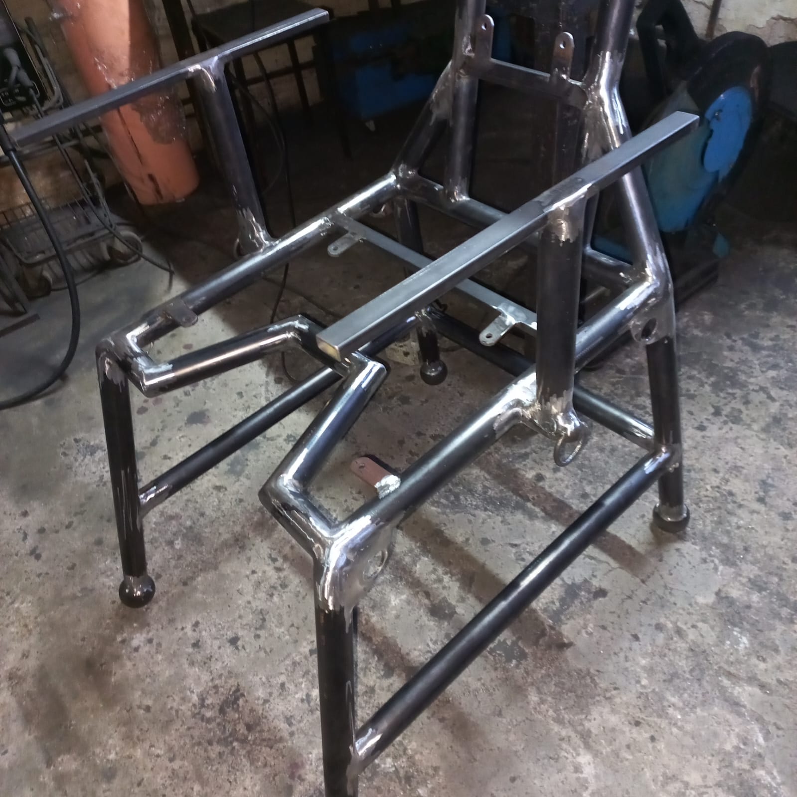 Handmade BDSM furniture South Africa, welded steel bondage chair from the Krugersdorp workshop